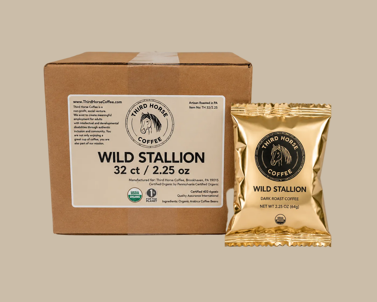 Wild Stallion Cold Brew coffee pouch from Third Horse Coffee