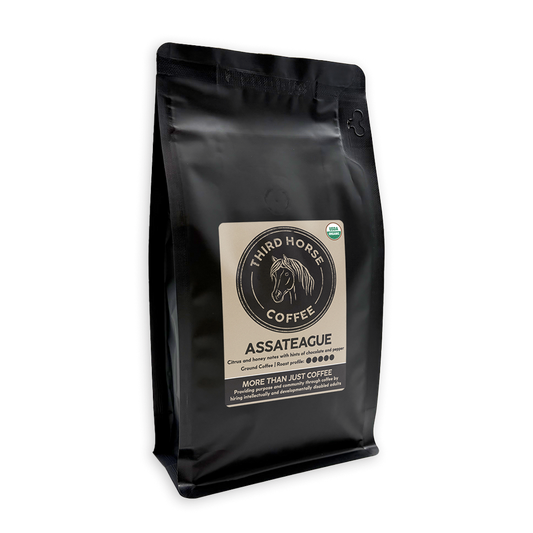 12 oz bag of Third Horse Coffee Assateague espresso roast coffee