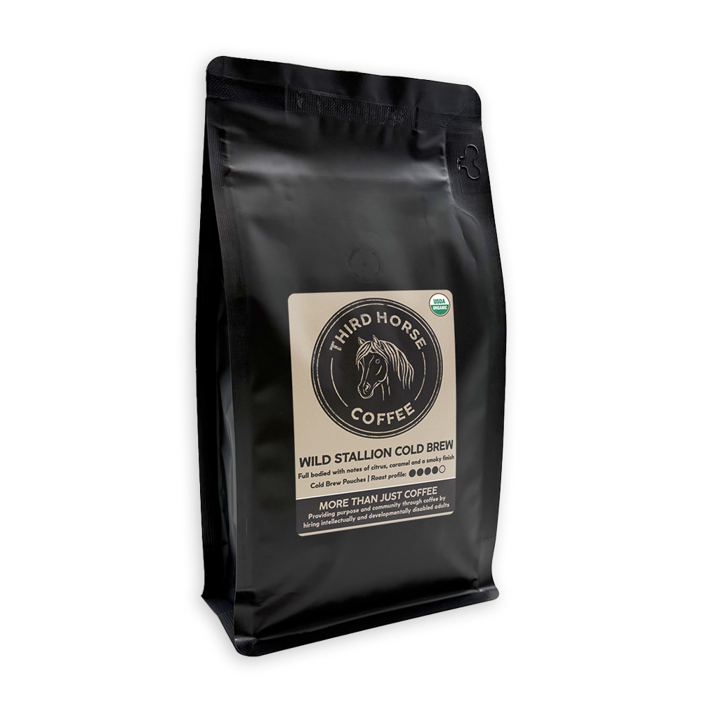 Wild Stallion Cold Brew coffee pouch from Third Horse Coffee