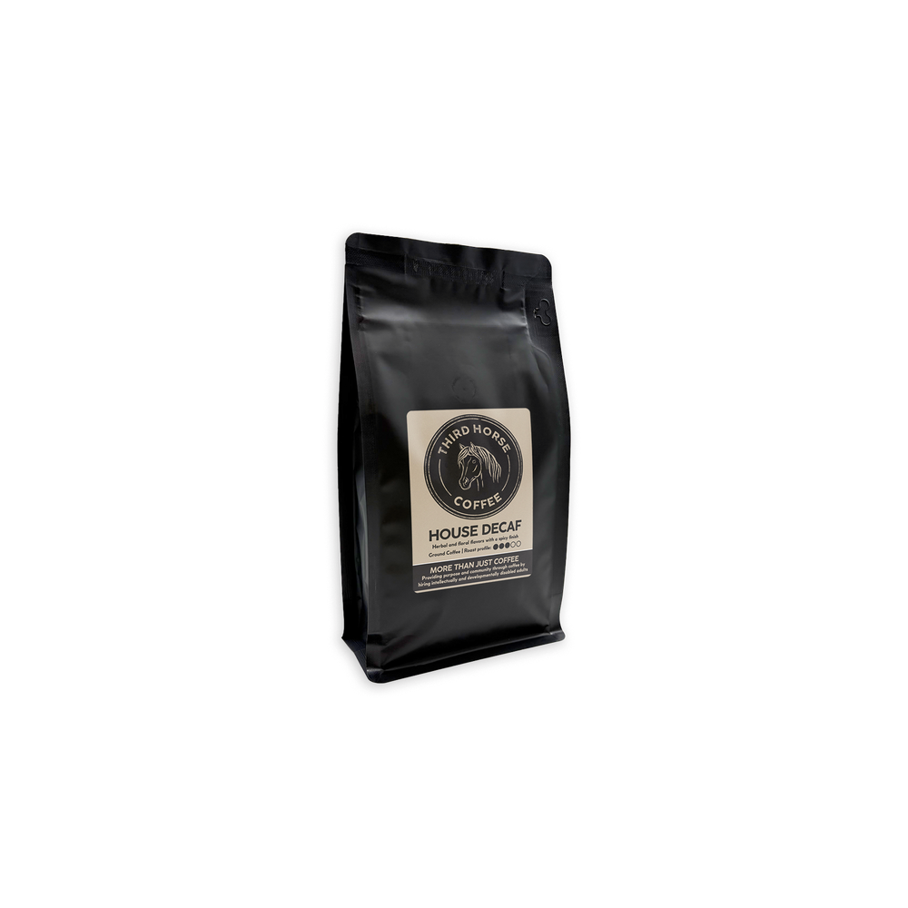 Third Horse Coffee House Decaf coffee bag